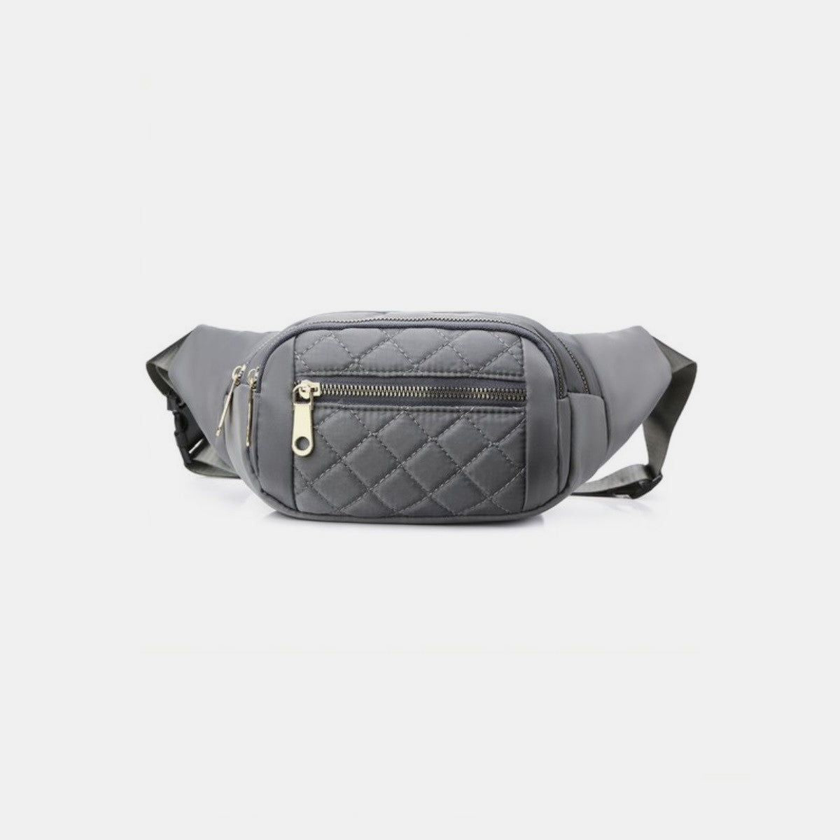 Zenana Quilted Multi Pocket Waist Belt Bag us.meeeshop - 