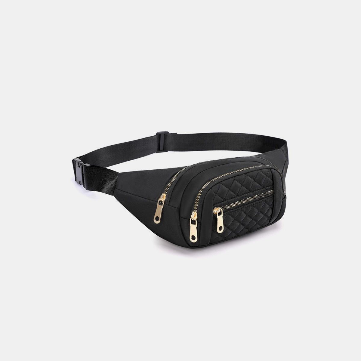 Zenana Quilted Multi Pocket Waist Belt Bag us.meeeshop - 