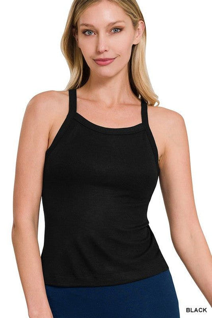 Zenana Ribbed Soft Rayon Cami us.meeeshop - 