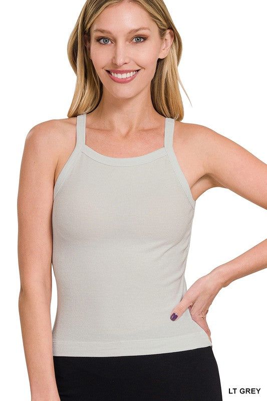 Zenana Ribbed Soft Rayon Cami us.meeeshop - 