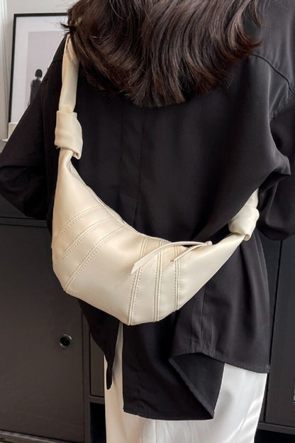 Zenana Vegan Leather Croissant Crossbody Bag us.meeeshop - 