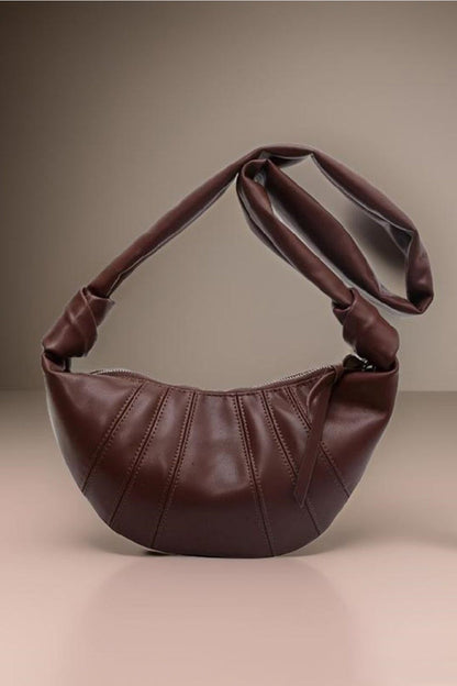 Zenana Vegan Leather Croissant Crossbody Bag us.meeeshop - 