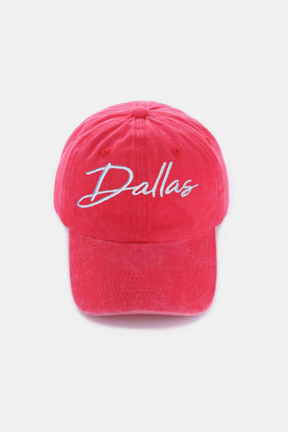 Zenana Washed DALLAS Embroidered Baseball Cap us.meeeshop - 