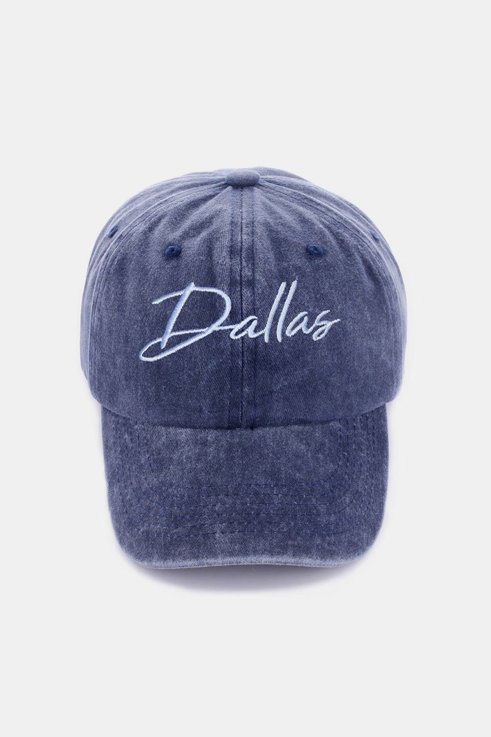 Zenana Washed DALLAS Embroidered Baseball Cap us.meeeshop - 