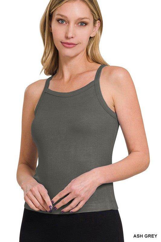 Zenana Ribbed Soft Rayon Cami - us.meeeshop