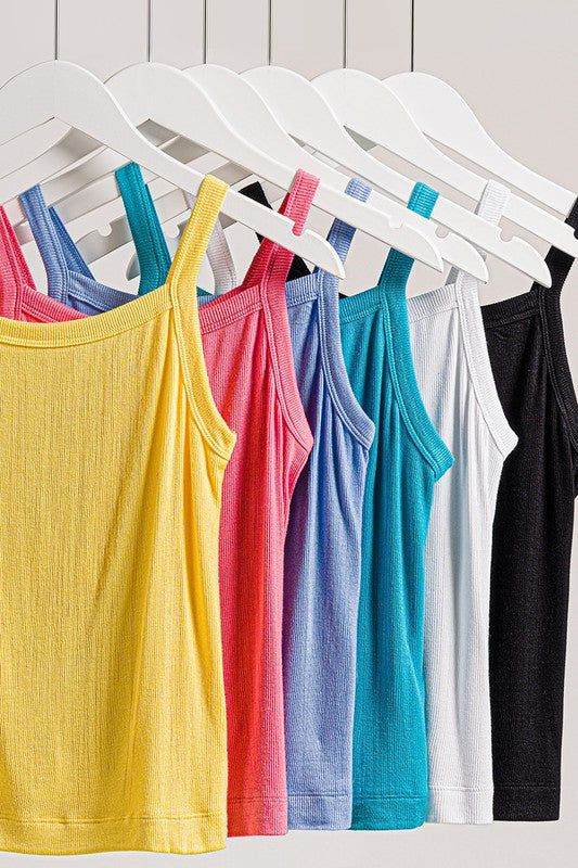 Zenana Ribbed Soft Rayon Cami - us.meeeshop