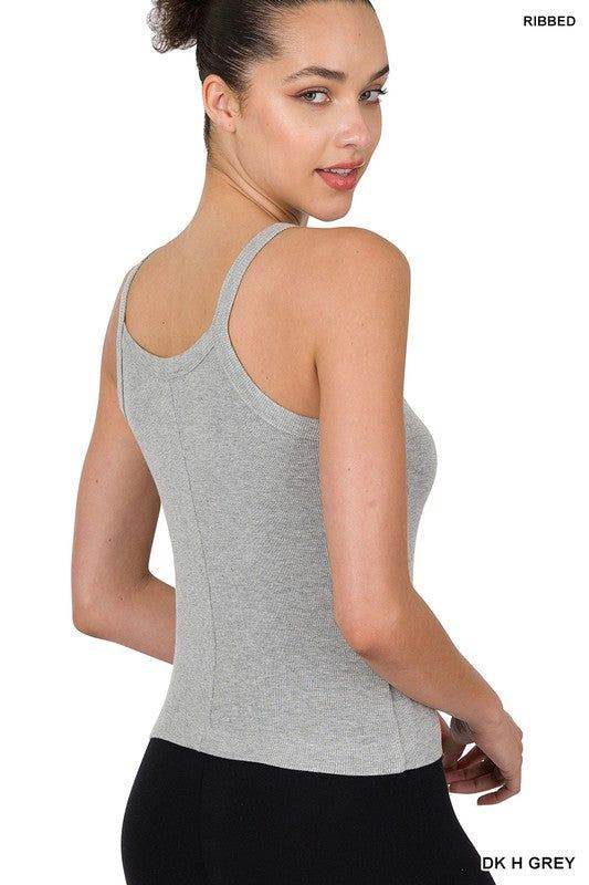 Zenana Ribbed Soft Rayon Cami - us.meeeshop