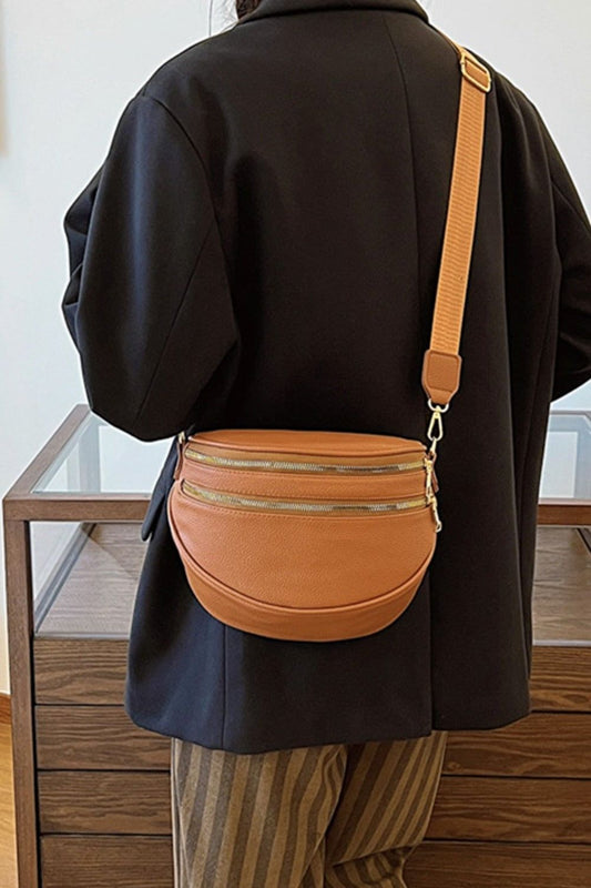 Zenana Vegan Leather Multi Pocket Crossbody Bag - us.meeeshop