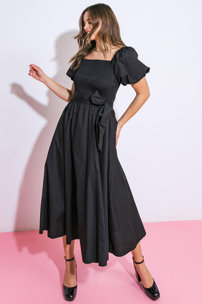 A Peaceful Place Woven Midi Dress view 8 - Quiet Place Dress