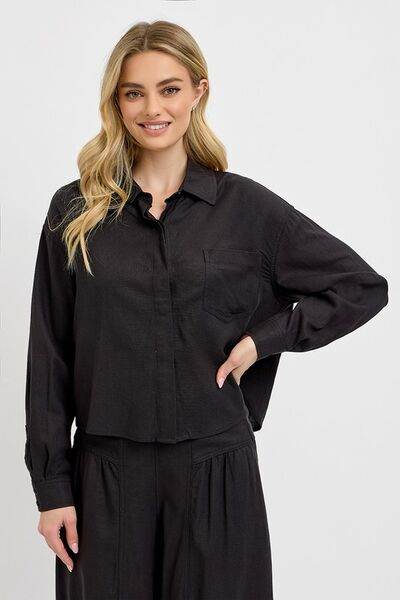 RISEN Button Down Long Sleeve Shirt - us.meeeshop