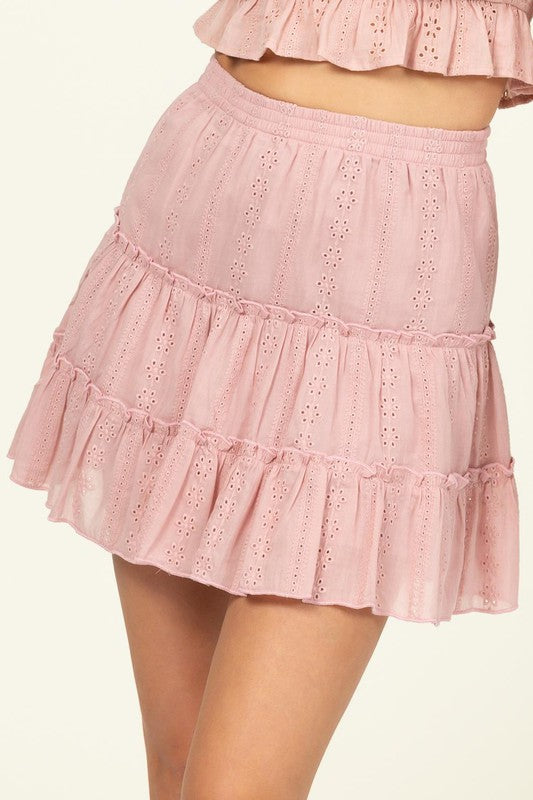 HYFVE Forever Classy High Waist Tiered Mini Skirt | us.meeeshop