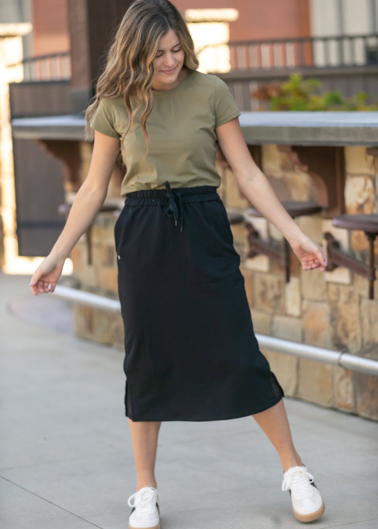 Abbie Mesh Detail Knit Midi Skirt in Black view 5 - Fall Wardrobe Essential - What To Wear With A Mesh Skirt (dress)