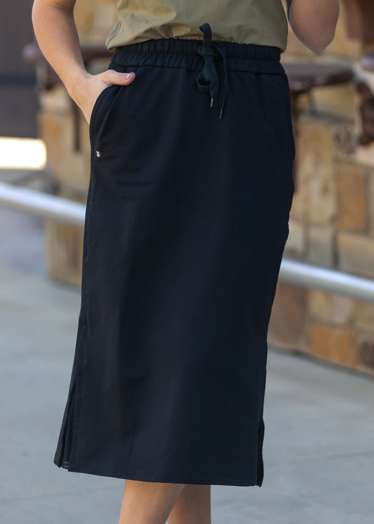 Abbie Mesh Detail Knit Midi Skirt in Black view 6 - Fall Wardrobe Essential - What To Wear With A Mesh Skirt (dress)