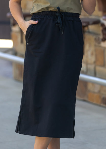 Abbie Mesh Detail Knit Midi Skirt in Black view 6 - Fall Wardrobe Essential - What To Wear With A Mesh Skirt (dress)