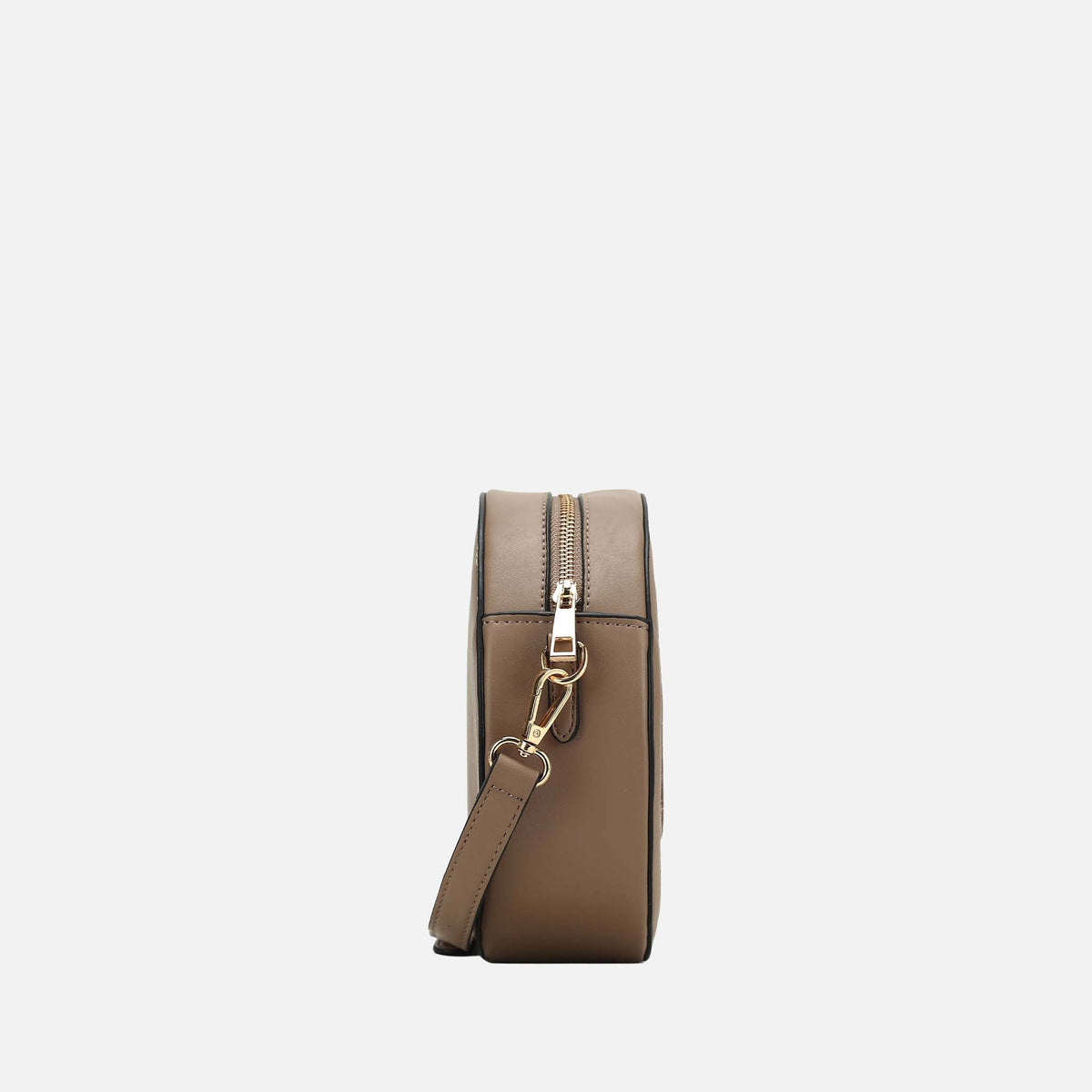 Acacia Canteen Crossbody Bag in Taupe view 4 - Acacia Crossbody Bag (top)