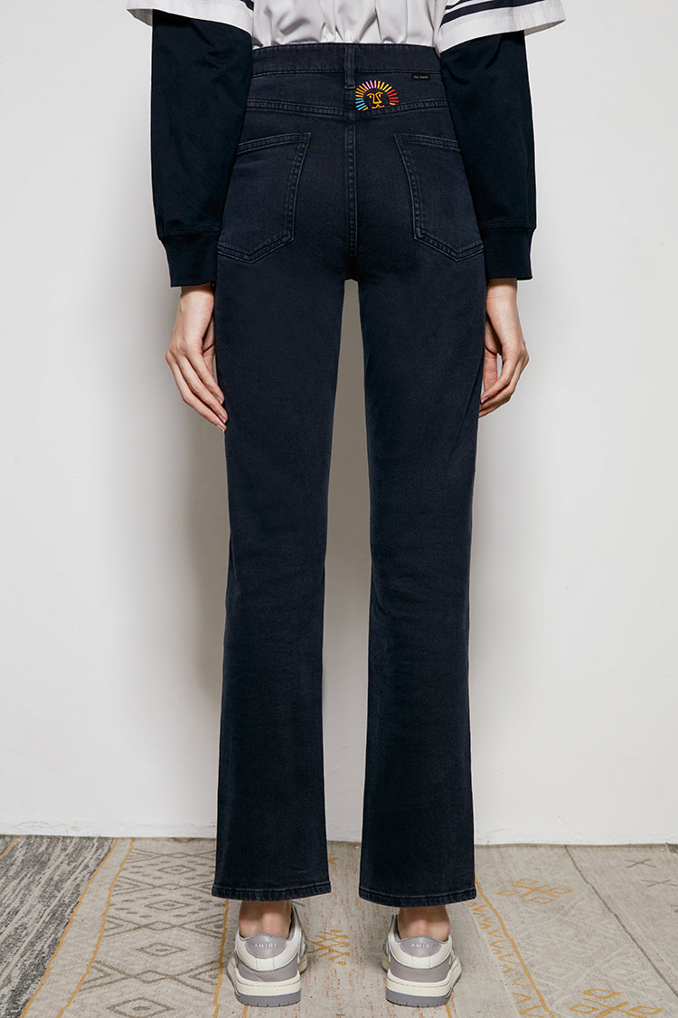 Activity Grrrl High Rise Kick Crop Jeans - MeeeShop Women's Fashion