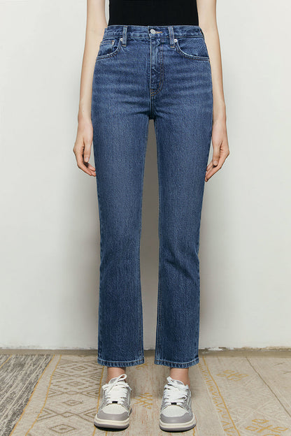 Activity Grrrl High Rise Kick Crop Jeans - MeeeShop Women's Fashion