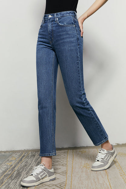 Activity Grrrl High Rise Kick Crop Jeans - MeeeShop Women's Fashion