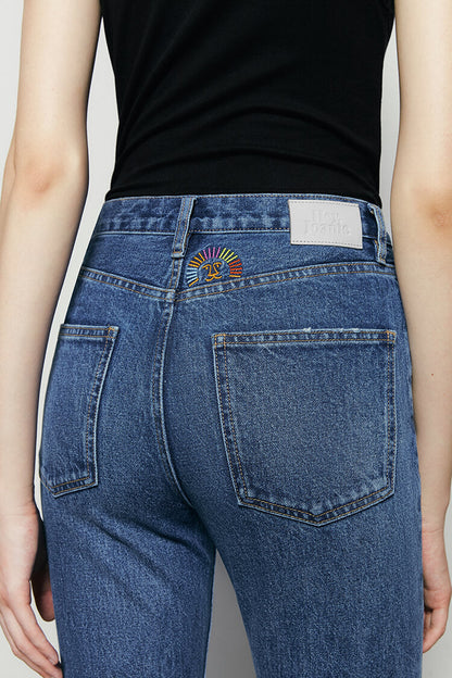 Activity Grrrl High Rise Kick Crop Jeans - MeeeShop Women's Fashion