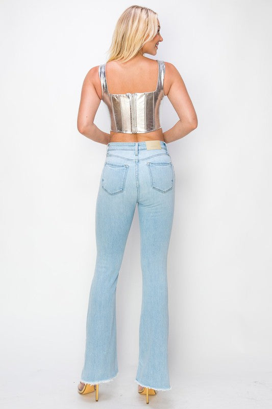 Adalynn plus High Rise Boot Cut Jeans in P-20 view 3 - High-Waisted - Jeans Boot (bottom)