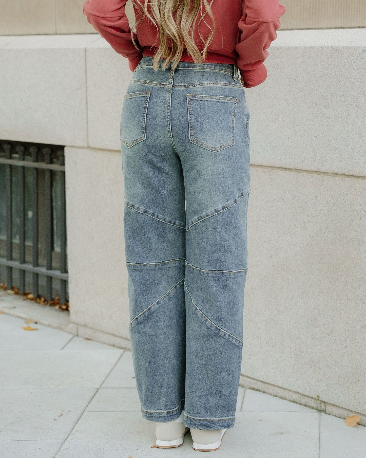 Adeline High Waist Jeans in Sail Blue view 5 - High-Waisted (bottom)