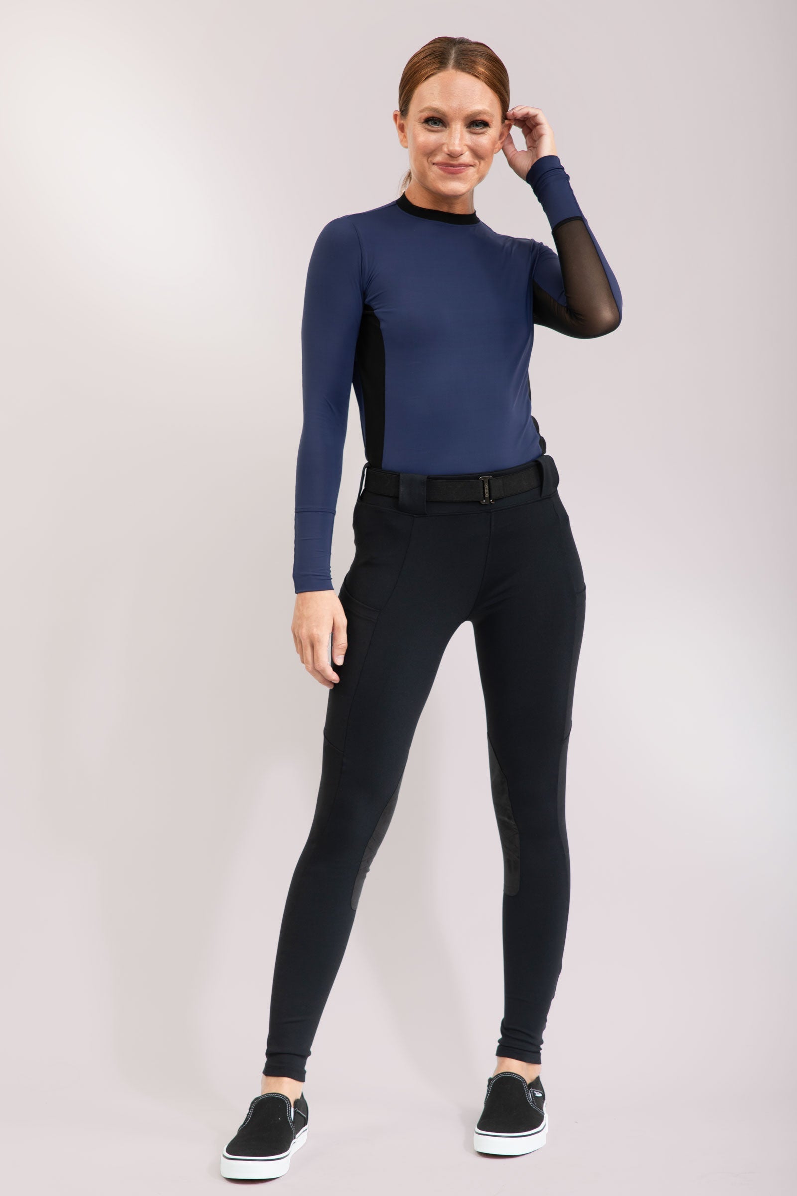 Adler Breech in Black view 6 - Botori Adler Breeches (bottom)