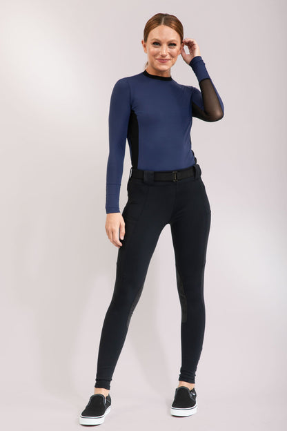 Adler Breech in Black view 6 - Botori Adler Breeches (bottom)