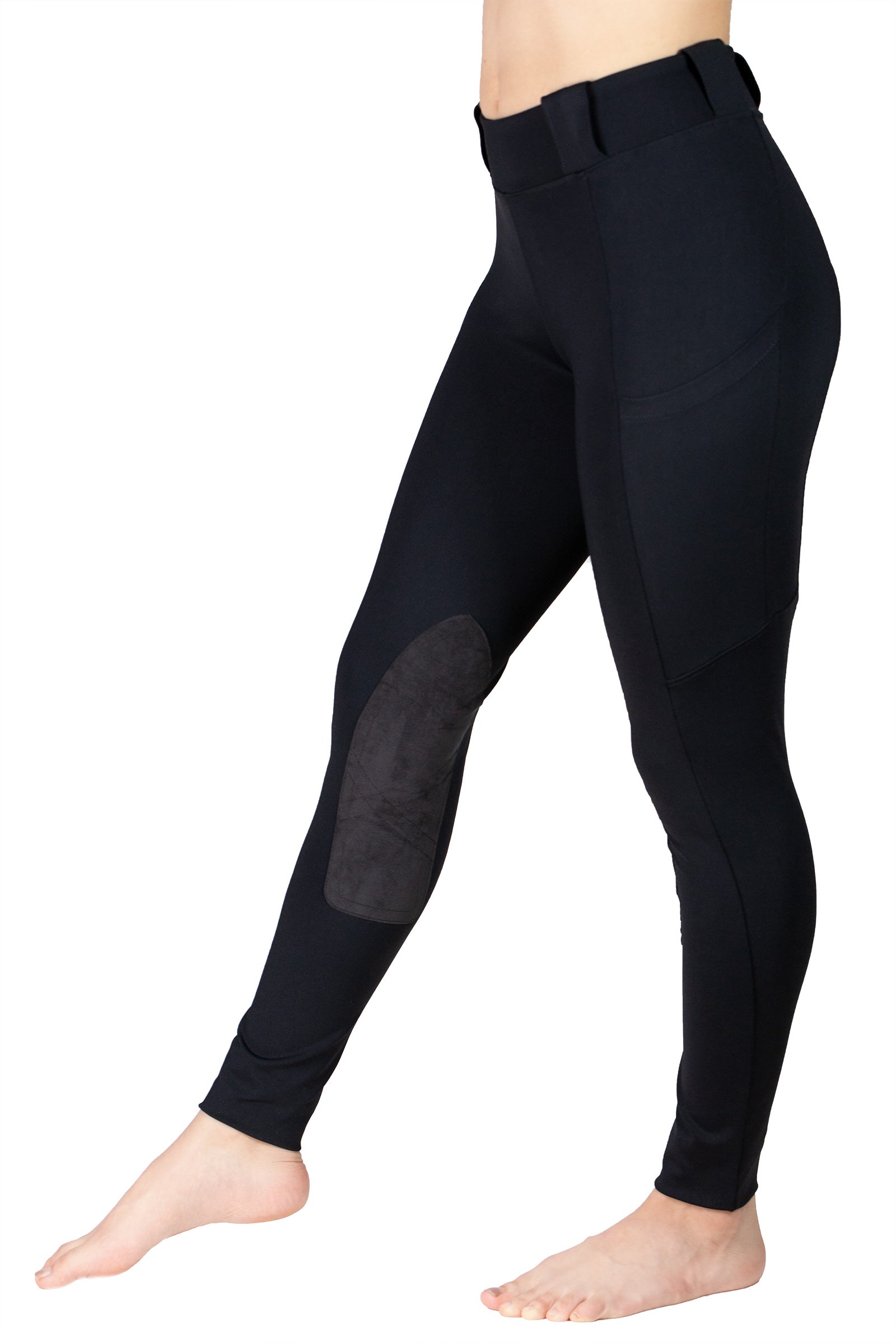 Adler Breech in Black view 9 - Botori Adler Breeches (bottom)