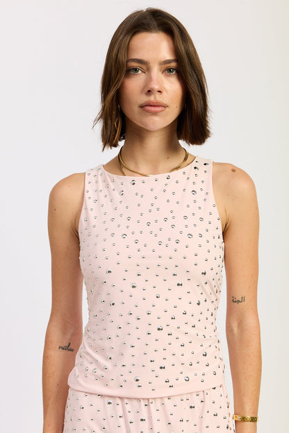 Aerith Tank Top in Baby Pink - Aerie Tank Tops Ribbed