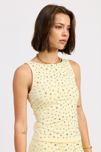 Aerith Tank Top in Butter view 11 - Aerie Tank Tops Ribbed