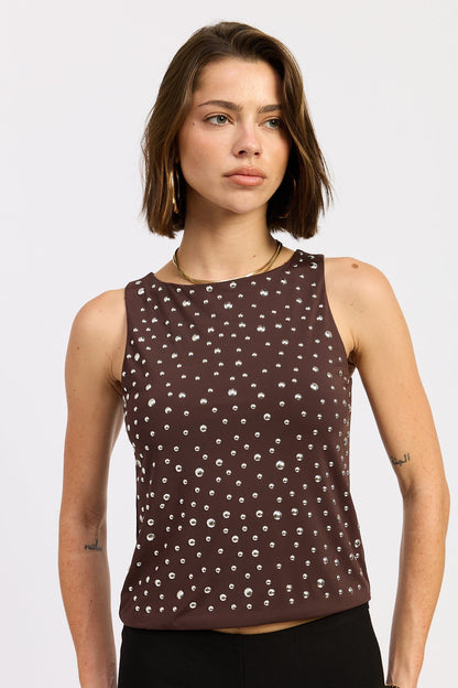 Aerith Tank Top in Expresso view 5 - Aerie Tank Tops Ribbed