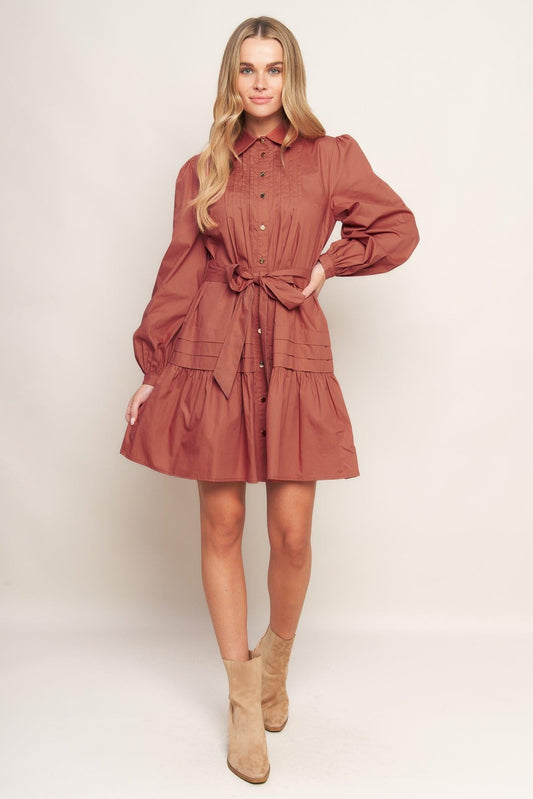 Aesthetic Pose Woven Mini Dress in MAUVE - Aesthetic Poses Dress