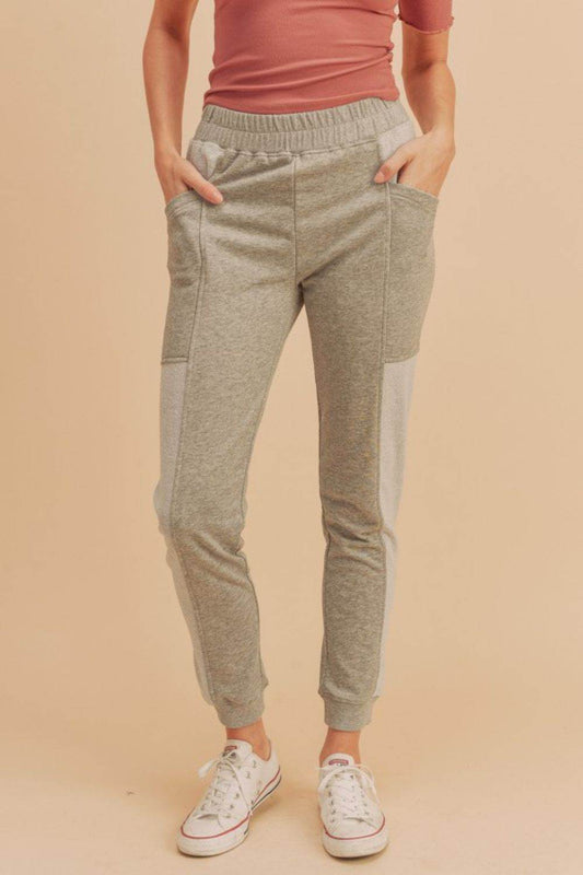 Aemi + Co Elastic Waist Joggers with Pockets - us.meeeshop