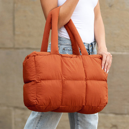 Aili's Corner Daphne Puffer Tote in Black view 2 - Daphne Tote (bag)