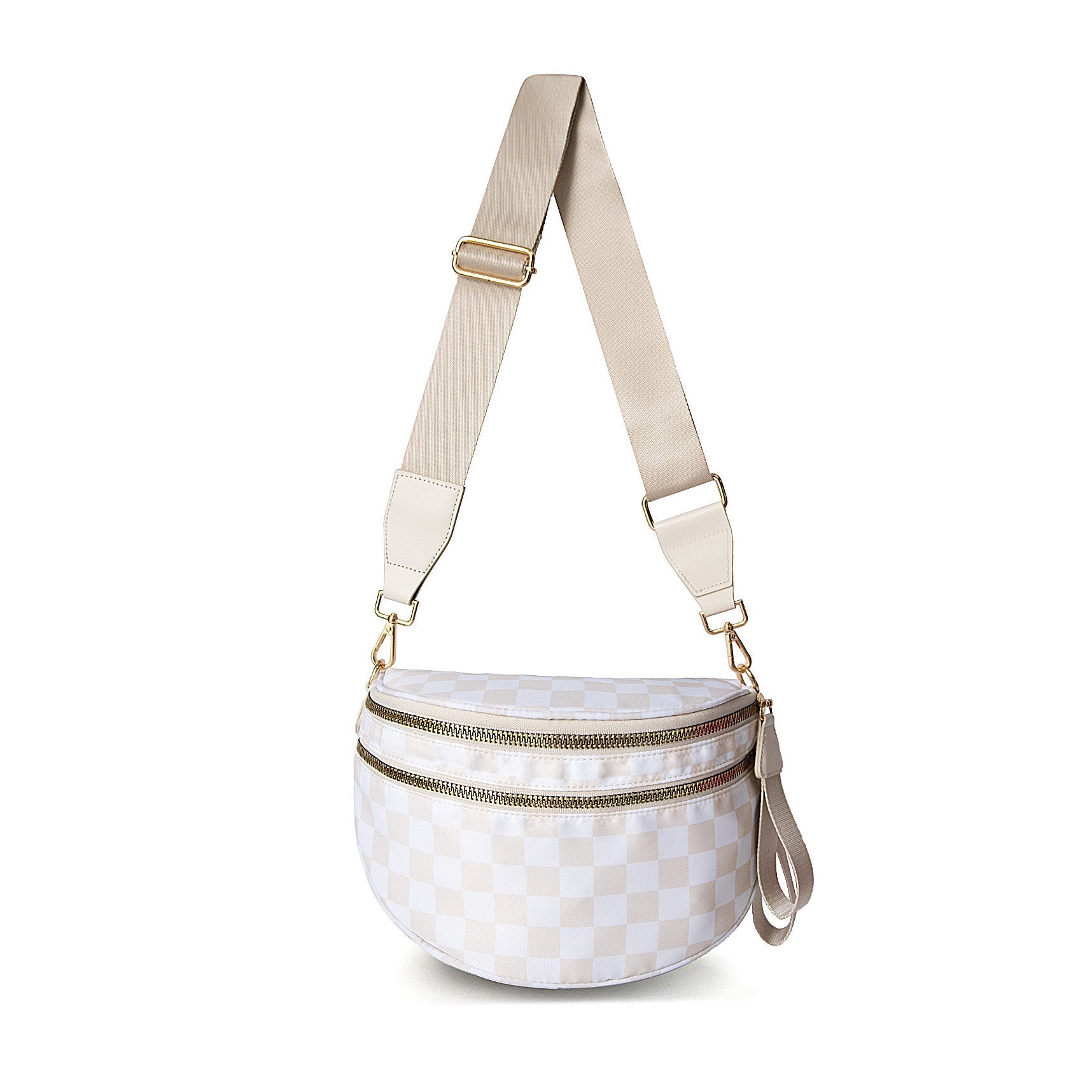 Aili's Corner Frankie Oversize Double Zip Print Crescent Sling view 14 (bag)