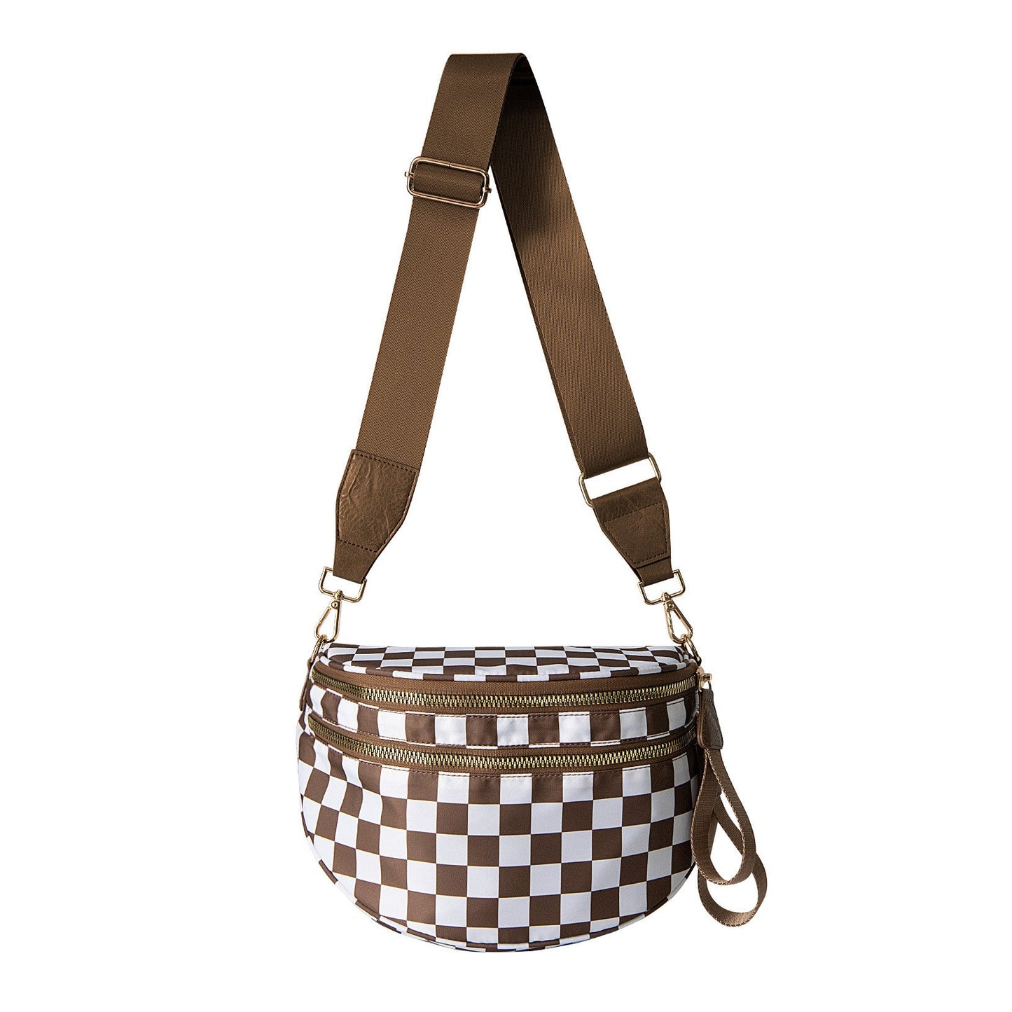 Aili's Corner Frankie Oversize Double Zip Print Crescent Sling view 18 (bag)