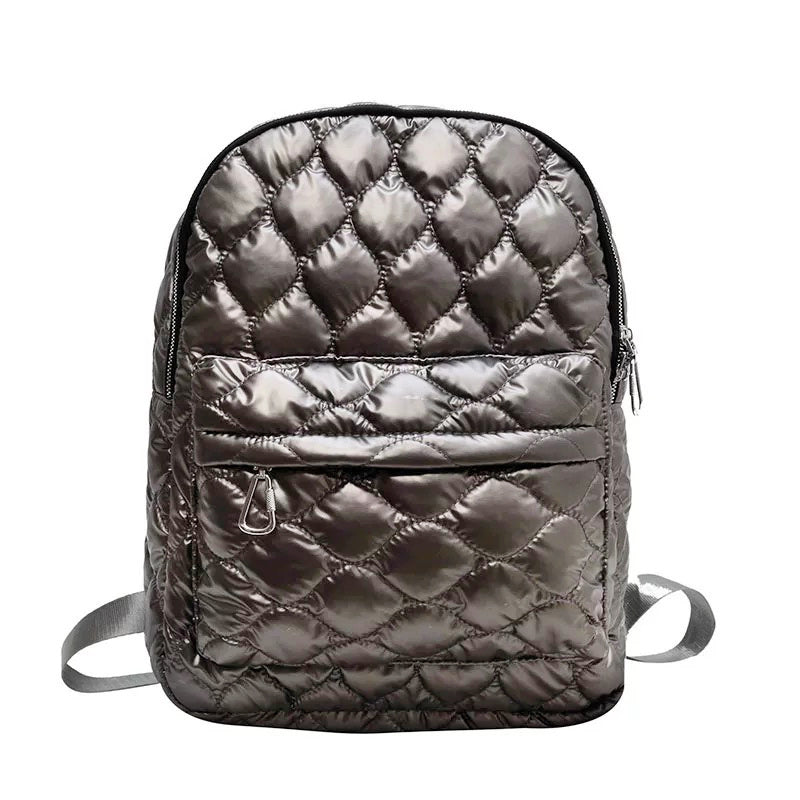 Aili's Corner Jade Metallic Puffer Backpack view 13 (bag)