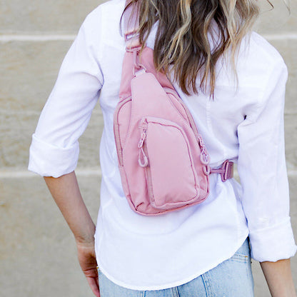 Aili's Corner Pippa Reversible Nylon Sling Bag view 8