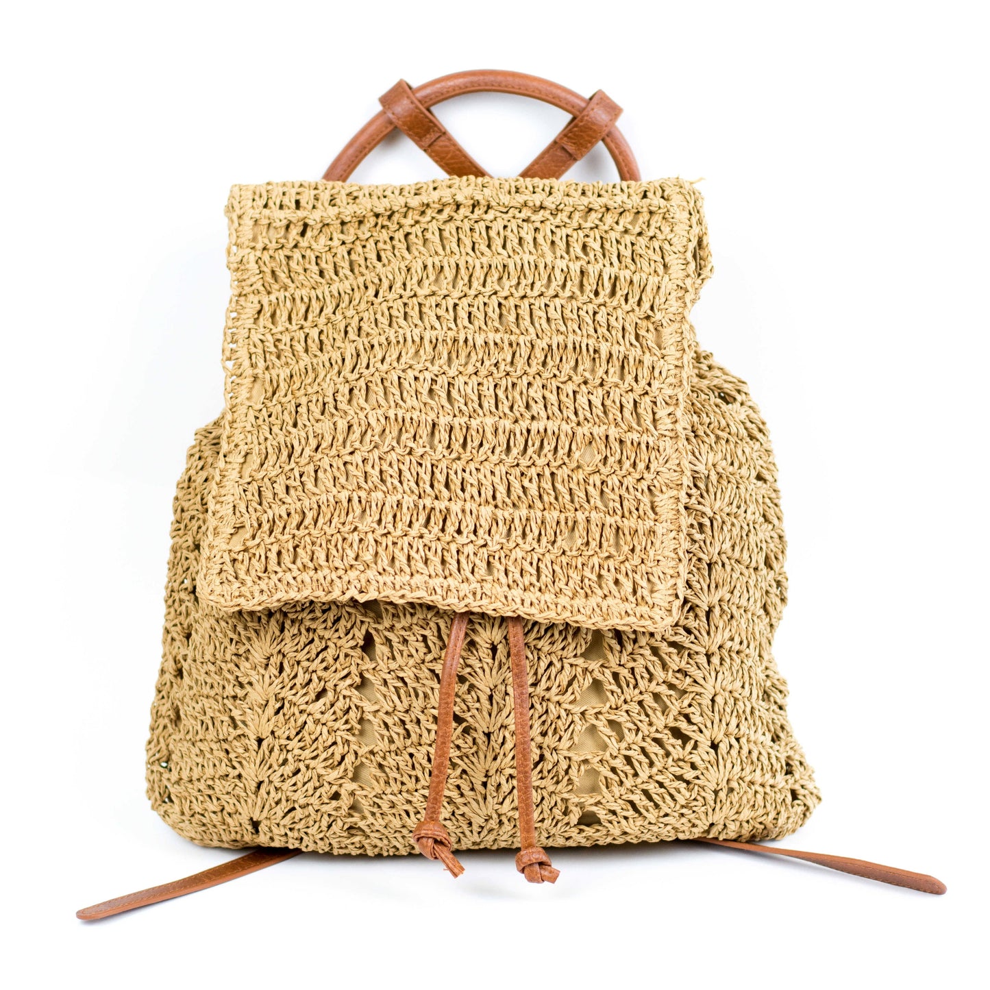 Aili's Corner Woven Straw Backpack view 10 - Woven Straw Backpack Purse (bag)