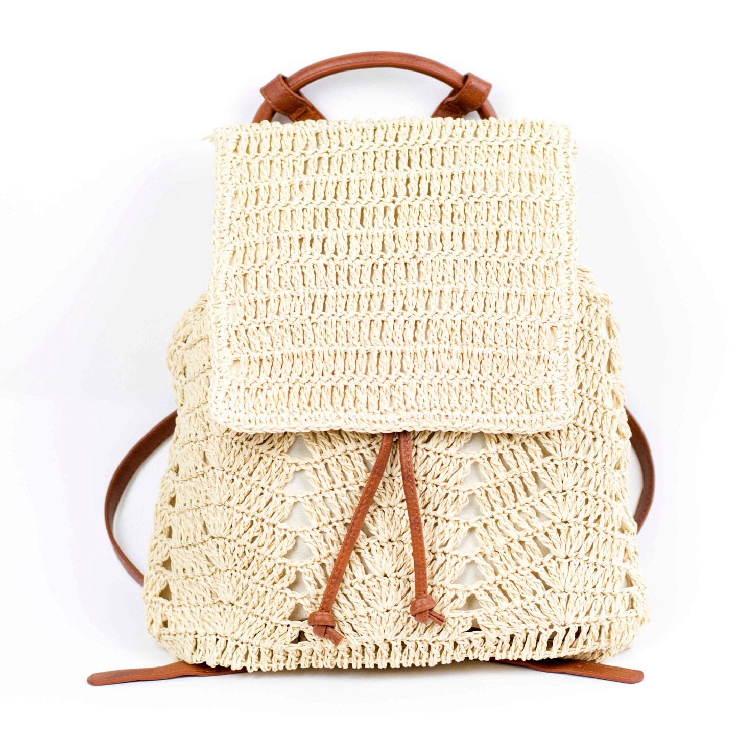 Aili's Corner Woven Straw Backpack view 11 - Woven Straw Backpack Purse (bag)
