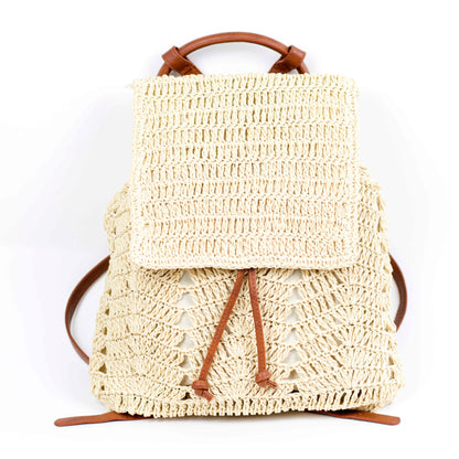 Aili's Corner Woven Straw Backpack view 11 - Woven Straw Backpack Purse (bag)