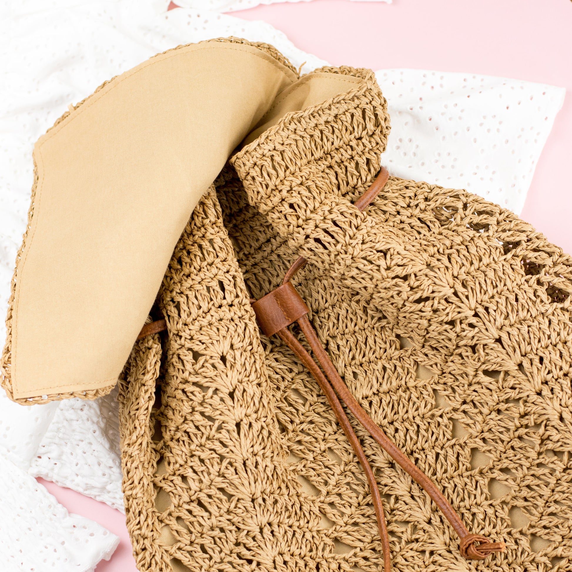 Aili's Corner Woven Straw Backpack view 7 - Woven Straw Backpack Purse (bag)