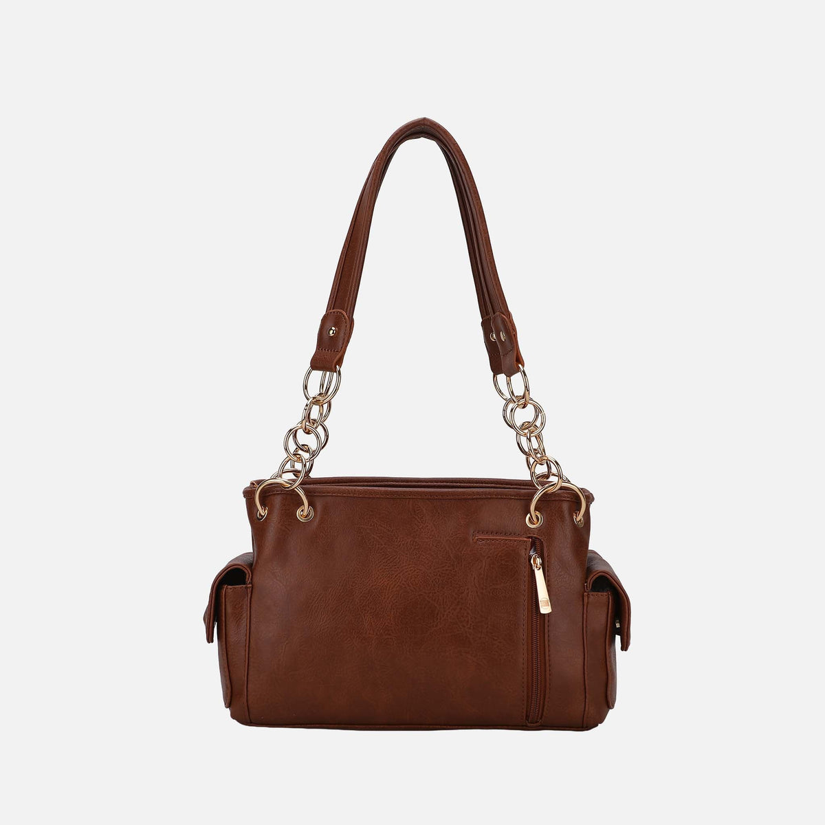 Alaina Printed Flag Shoulder Bag in Burgundy view 3