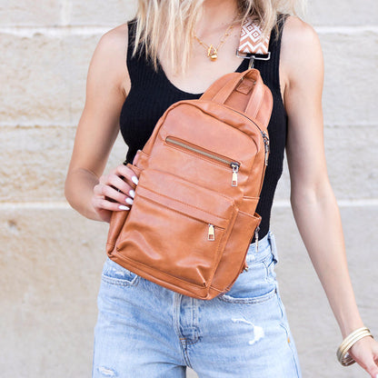 Alba Convertible Backpack Sling in Black view 3 (bag)