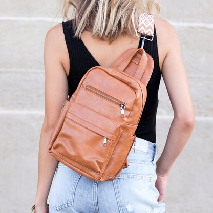 Alba Convertible Backpack Sling in Gray view 4 (bag)
