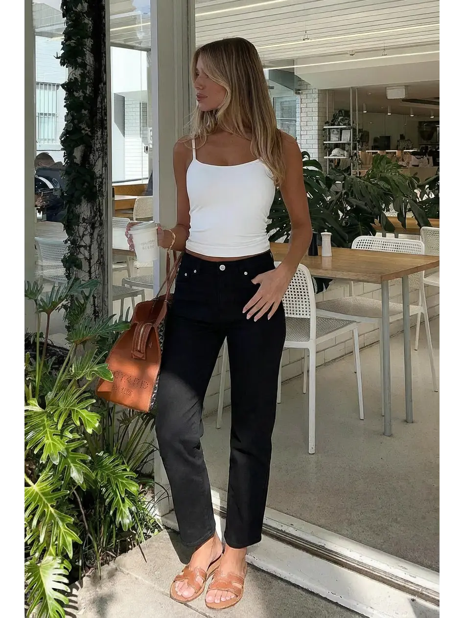 Alessandra Tummy Control High Rise Ankle Slim Straight Jeans view 10 - High-Waisted - Alexandra Jeans Tummy Control