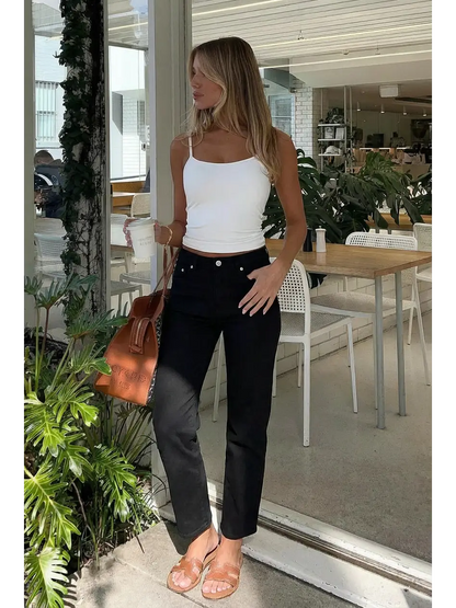 Alessandra Tummy Control High Rise Ankle Slim Straight Jeans view 10 - High-Waisted - Alexandra Jeans Tummy Control