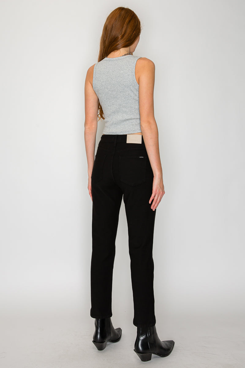 Alessandra Tummy Control High Rise Ankle Slim Straight Jeans in 7 (27) view 3 - High-Waisted - Alexandra Jeans Tummy Control