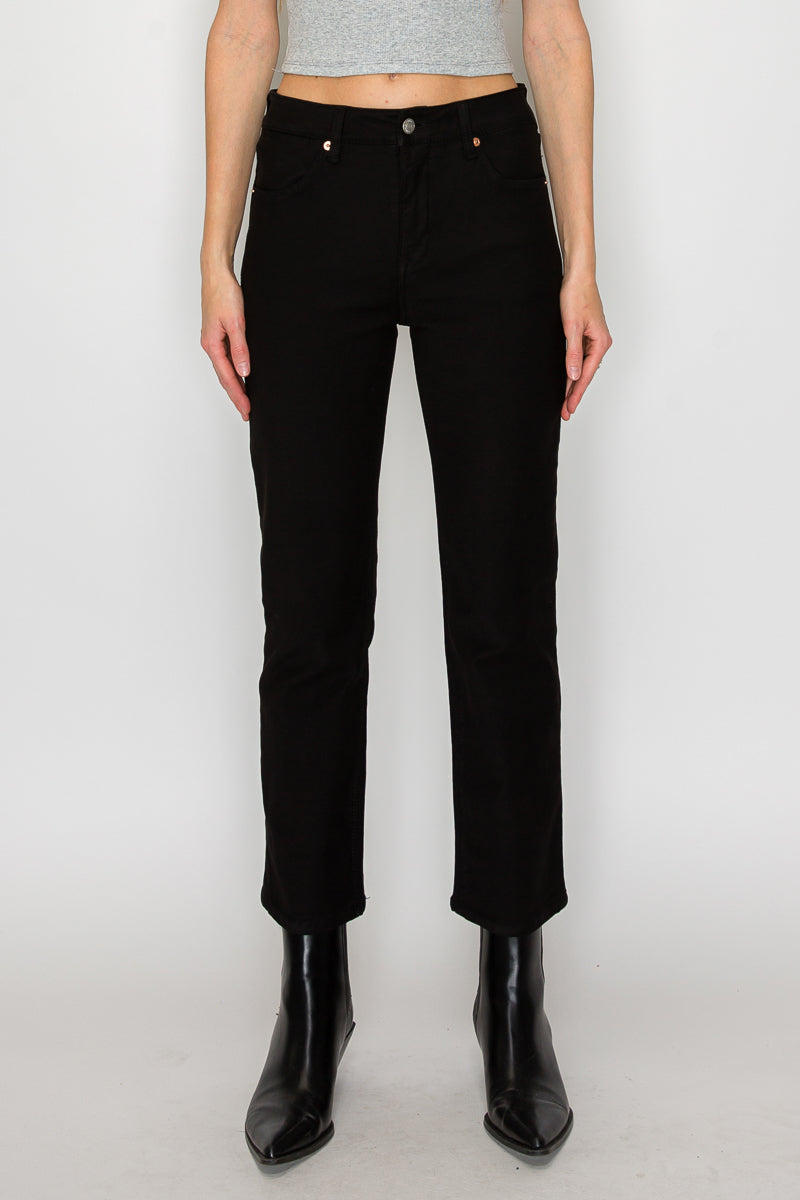 Alessandra Tummy Control High Rise Ankle Slim Straight Jeans in 9 (28) view 4 - High-Waisted - Alexandra Jeans Tummy Control