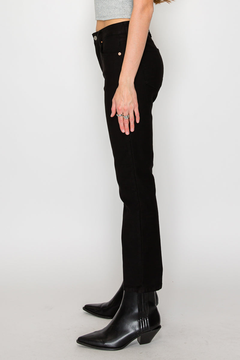 Alessandra Tummy Control High Rise Ankle Slim Straight Jeans in 11 (29) view 5 - High-Waisted - Alexandra Jeans Tummy Control